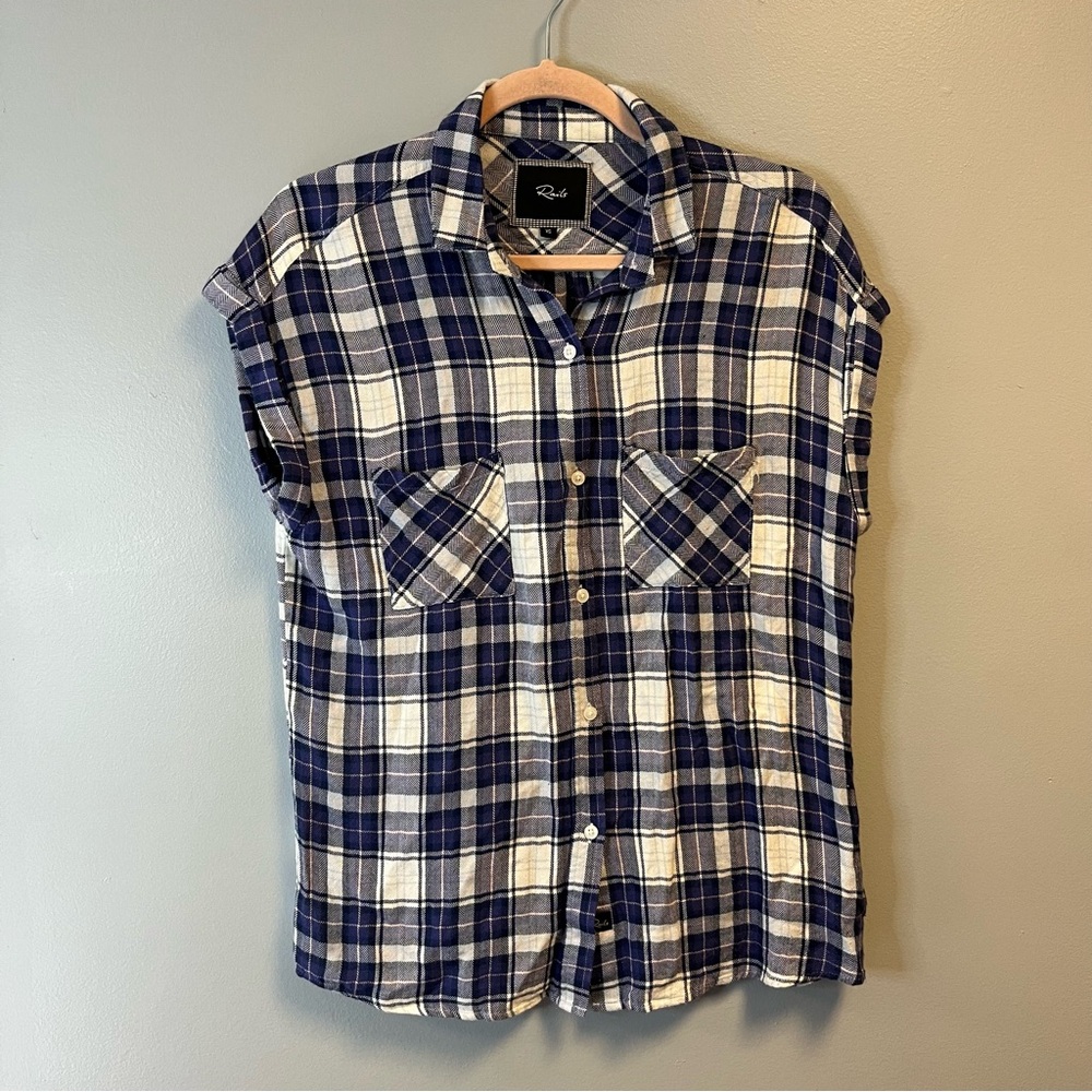 Rails Button Up Britt Short Sleeve Plaid Shirt In… - image 3